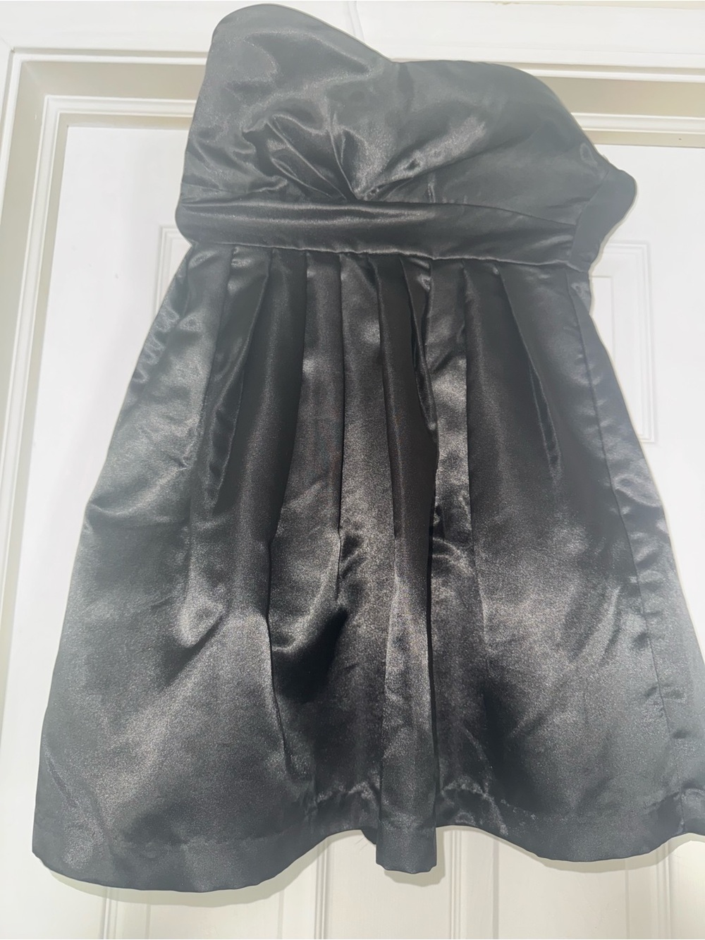 Target Black Strapless Satin Mini Dress